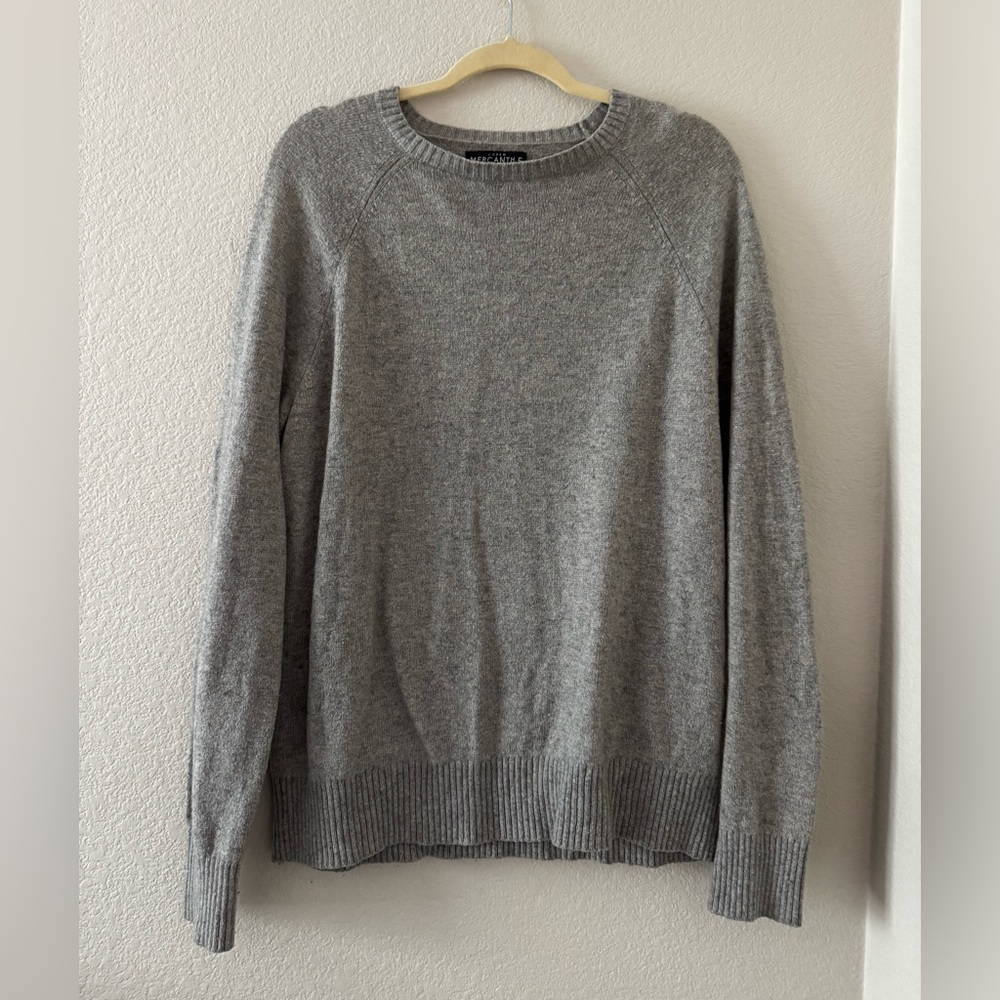 J. Crew Wool Gray Crewneck Sweater